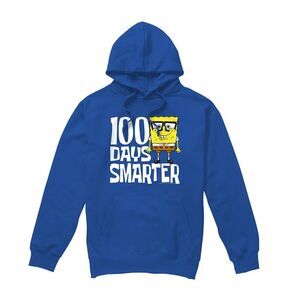 SpongeBob SquarePants Unisex Adult 100 Days Smarter Hoodie / Royal Blue